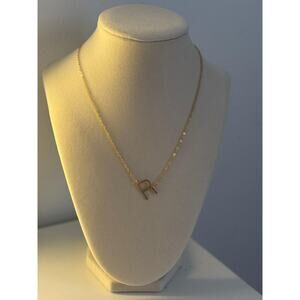 Gold Initial R Necklace Dainty Letter Pendant Stainless Steel Gift